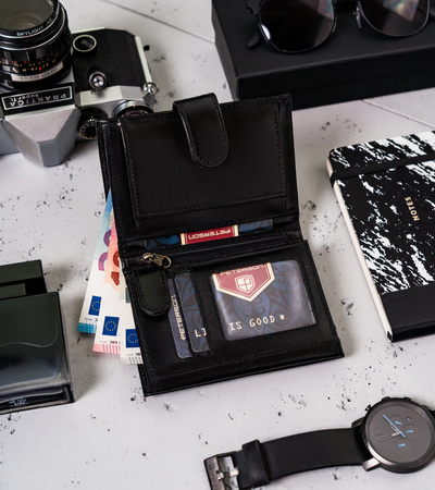 Kartenetui aus Leder mit RFID Protect – Peterson