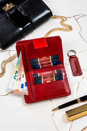 Geschenkset: Damen Geldbörse aus Leder und Schlüsselanhänger – Peterson