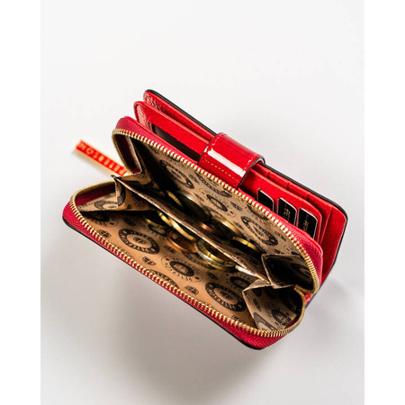 Modische Damen Geldbörse in Rot aus echtem Leder – Peterson