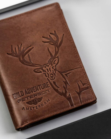 Große, hochformatige Herren-Geldbörse aus Naturleder – Peterson