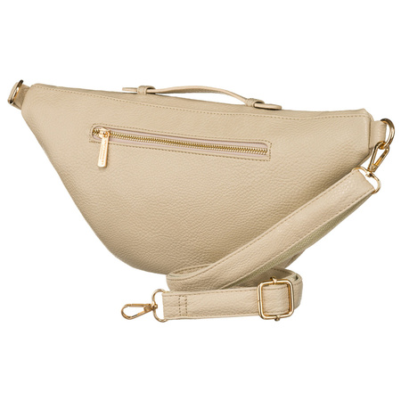 Beige Damen Gürteltasche aus Öko-Leder für Hüfte oder Schulter – Peterson