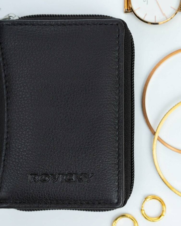 Damen Geldbörse hochformat aus echtem Leder – Rovicky