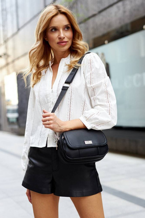 Damen-Umhängetasche aus Öko-Leder mit Klappe - Peterson