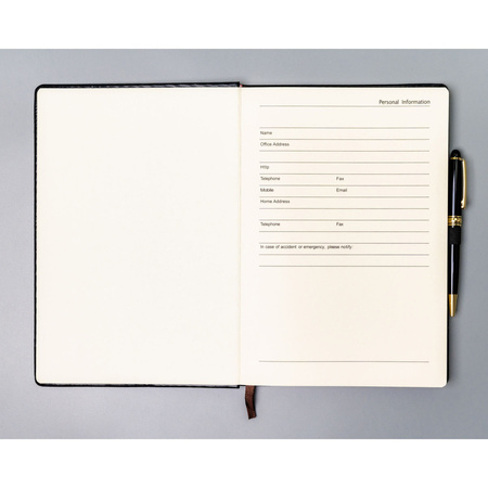 Schwarzes Notizbuch im Hardcover-Format B5, gepunktet – Peterson