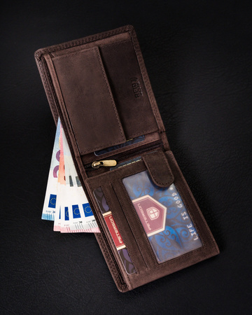 Herren Geldbörse aus Leder mit Fach für Fahrzeugschein – Peterson