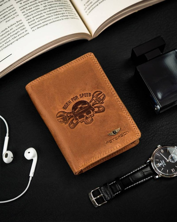 Herren Geldbörse ohne Verschluss aus Nubukleder – Peterson