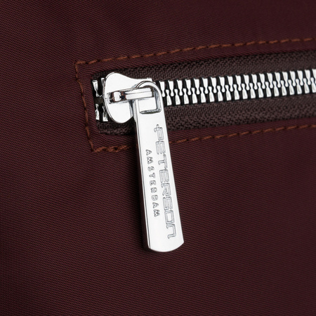 Städtische Damen-Handtasche aus Polyester und Öko-Leder in Bordeaux, ein Fach – Peterson