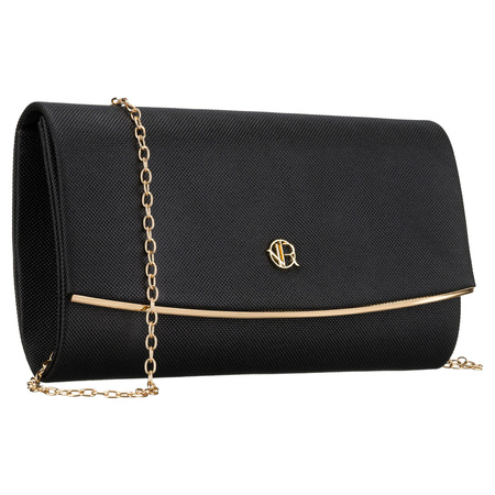 Schwarze, elegante Damenhandtasche aus synthetischem Gewebe - Rovicky