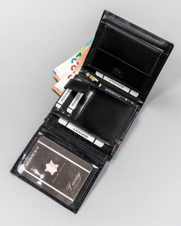 Große Herren Geldbörse aus Leder ohne Verschluss – Rovicky