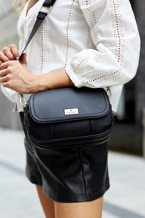 Damen-Umhängetasche aus Öko-Leder mit Klappe - Peterson