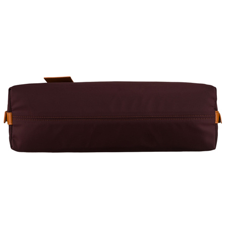 Bordeauxfarbene Damen-Umhängetasche aus Polyester und Öko-Leder mit Reißverschluss – Peterson