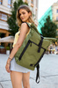 Geräumiger City-Rucksack im Rolltop-Design in Grün – Peterson
