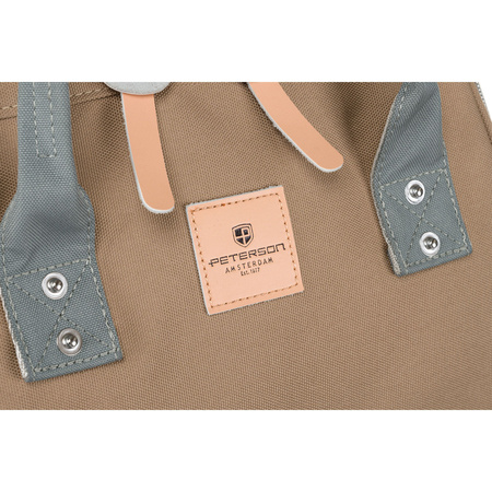 Zweifarbiger Damen Kabinenrucksack mit einem Fach und neun Taschen – Peterson