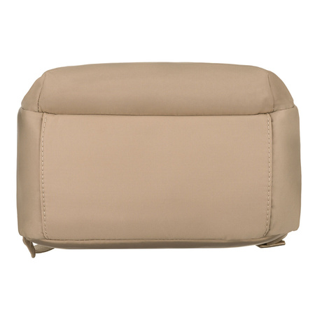 Beiger Damen-Rucksack aus Nylon und Öko-Leder mit Reißverschluss – Peterson