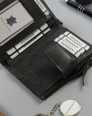 Herren Geldbörse aus Echtleder im Retro-Stil – Rovicky