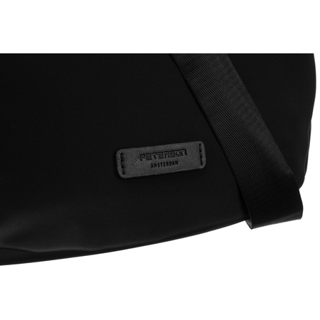 Schwarze, einteilige Umhängetasche mit verstellbarem Gurt – Peterson