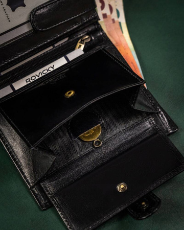 Große Herren Geldbörse aus Leder mit RFID-Schutz – Rovicky