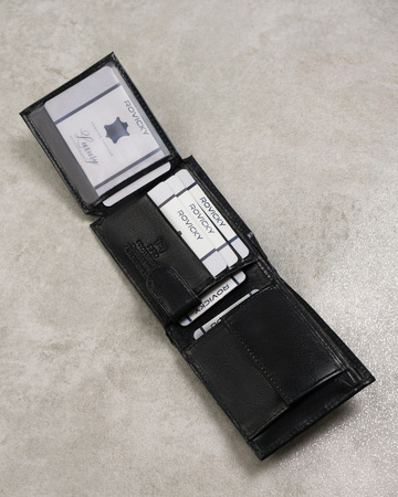 Herren Geldbörse aus Leder mit Reißverschlussfach hinten – Cavaldi