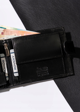 Elegante Herren Geldbörse aus Leder mit Druckknopf – Always Wild