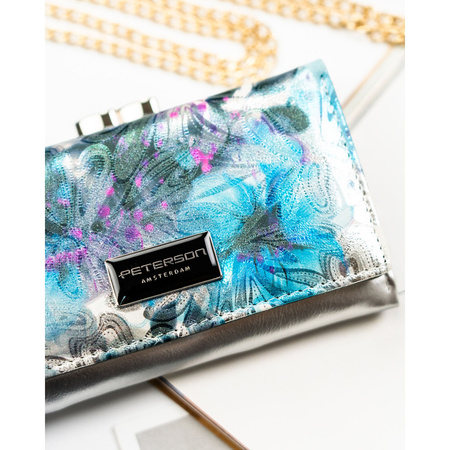 Mehrfarbige Damen Geldbörse aus Kunst- und Echtleder mit RFID-Schutz – Peterson