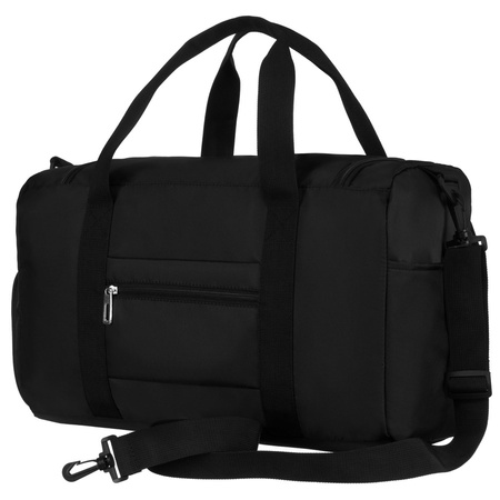 Schwarze Sport-Reisetasche aus Polyester mit Schultergurt – Peterson