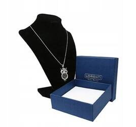 Versilberte Halskette mit Eulenanhänger – Lorenti