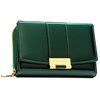 Damen-Geldbörse aus grünem, lackiertem Öko-Leder mit RFID-System – Peterson