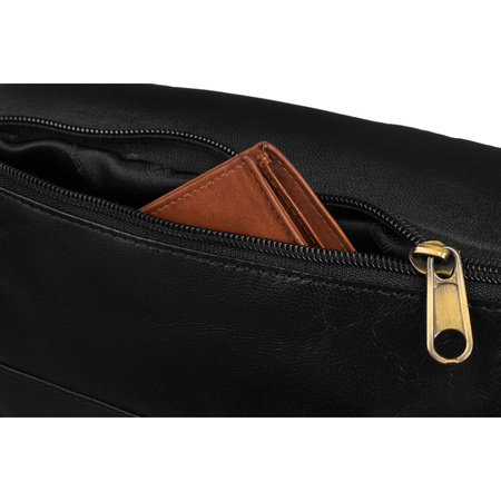 Herren Gürteltasche schwarz aus Leder – Peterson