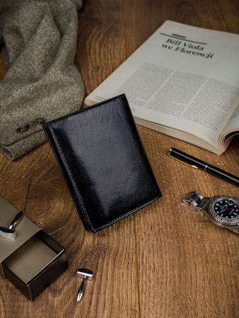 Herren Geldbörse aus Glattleder mit stilvollem Finish – Rovicky