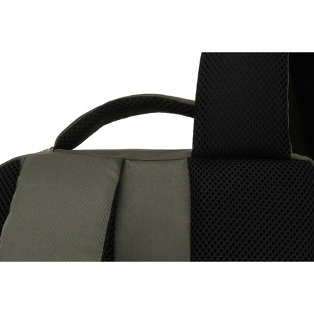 Grauer Reise-Rucksack mit atmungsaktiven Trägern, Reißverschluss – Peterson