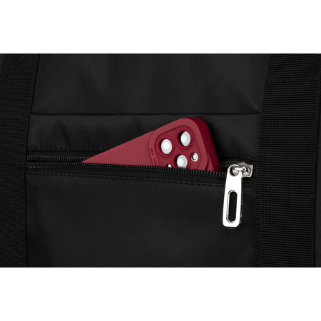 Schwarze Sport-Reisetasche aus Polyester mit Schultergurt – Peterson