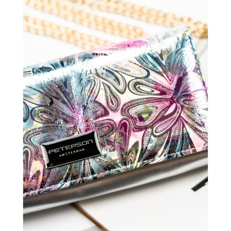 Große Damen Geldbörse mit RFID aus mehrfarbigem Echt- und Öko-Leder – Peterson
