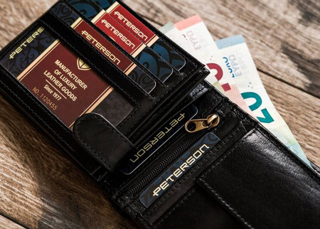 Herren Geldbörse aus Leder mit RFID-Schutz – Peterson