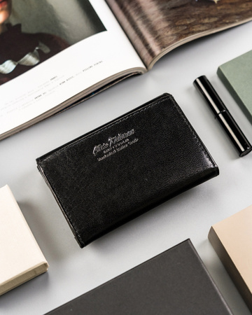 Klassische Damen Geldbörse aus Leder mit Druckknopf – Peterson