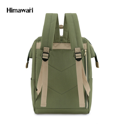 Grüner geräumiger Laptop Rucksack mit USB-Anschluss – Himawari
