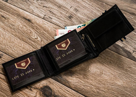 Herren Geldbörse Querformat aus Echtleder – Peterson