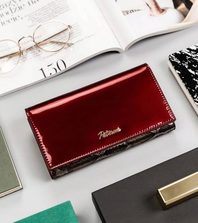 Große Damen Geldbörse mit Druckknopf – Peterson