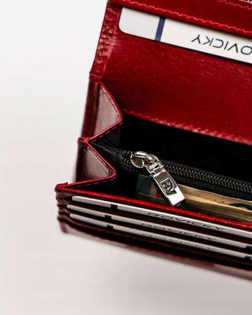 Große Damen Geldbörse aus Leder mit RFID-Schutz – Rovicky