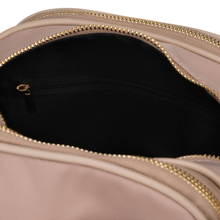 Rosa Damen-Umhängetasche aus Nylon mit Reißverschluss und Magnetverschluss – Peterson