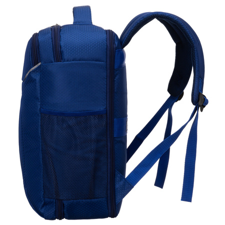 Dunkelblauer Rucksack aus Polyester mit atmungsaktiven Schultergurten ausgestattet – Peterson