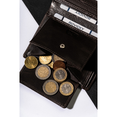 Herren Geldbörse aus echtem Leder mit Kartenfächern – Rovicky