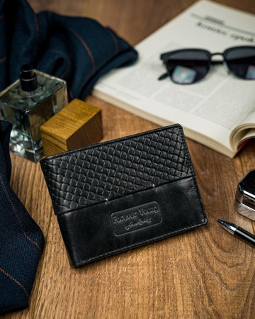 Schwarze Herren Geldbörse aus Echtleder – Forever Young®