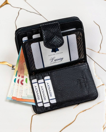 Glänzende Damen Geldbörse aus echtem Leder – Lorenti