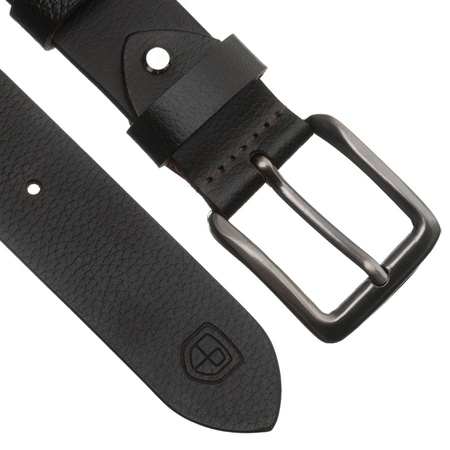 Klassischer, brauner Herren-Gürtel aus Leder mit traditioneller Schnalle – Peterson