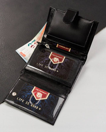 Große Herren Geldbörse mit Druckknopf aus Leder – Peterson