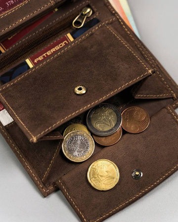 Große Herren Geldbörse aus Leder mit patriotischem Motiv – Peterson