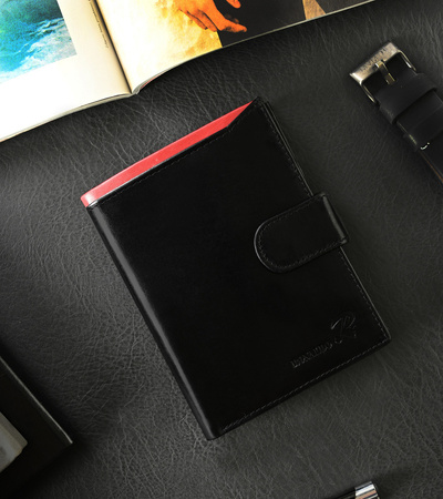 Herren Geldbörse aus Leder mit Druckknopf und RFID-Schutz – Ronaldo