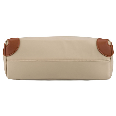 Beige-brauner Damen-Rucksack aus Polyester mit Reißverschluss – Peterson