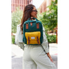 Stilvoller City Rucksack grün-gelb für mobile Geräte – Himawari