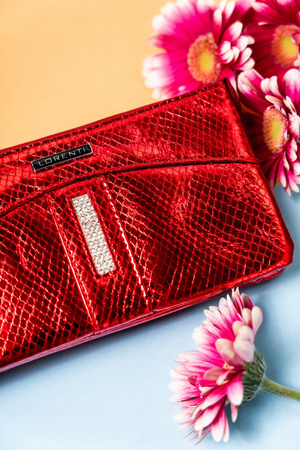 Große Damen Geldbörse mit Reißverschluss aus Echtleder – Lorenti